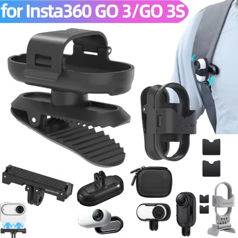 Backpack Clip Holder For Insta360 GO 3S/GO3 360 Rotation Clip Mount Sports Hat Clip Camera Mount for