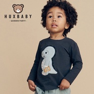 Australia Huxbaby Black Dinosaur Organic Cotton Long-Sleeved Top Children's Clothing T-Shirt Boys De