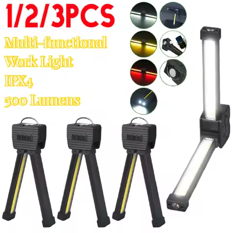 6 Modes Dimming Flash Gym Lamp 1200 mAh Portable Magnet LED Posing Lamp with Hanging Hook Selfie Lig