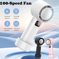 100-Speed Handheld Fan Ultra-High-Speed Small Air Fan Cooling Handheld Fan USB Rechargeable Fan