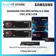 SAMSUNG 990 PRO NVMe M.2 SSD 2280 Internal Solid-State Drive - 1TB / 2TB / 4TB | MZ-V9P1T0BW