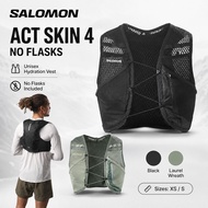 SALOMON Hydration Vest Backpack ACTIVE SKIN 4 NO FLASKS Unisex BLACK/METAL