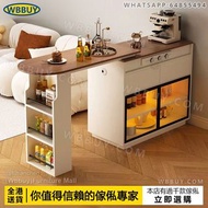 (Wbbuy)實木吧檯 餐邊櫃 伸縮收納櫃 隔斷櫃 餐桌 飯桌 電腦桌 客廳辦公桌 吧臺桌 中古風伸縮儲物櫃 置物櫃 玄關櫃 酒櫃 包送貨