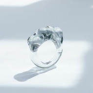 手工制雲朵玻璃介指【炭色】