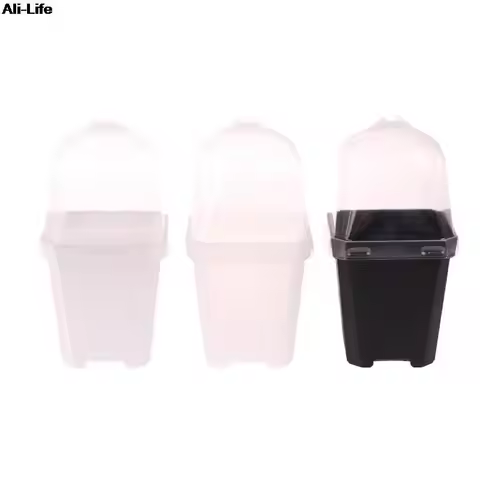 5Pcs Square Small Flower Pot Nursery Pot with Humidity Dome Transparent Gardening Pot Square Flower 