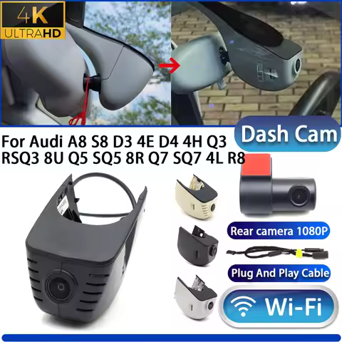 HighCity For Audi A8 S8 D3 4E D4 4H Q3 RSQ3 8U Q5 SQ5 8R Q7 SQ7 4L R8 4K Dash Cam Camera DVR Wifi Pl