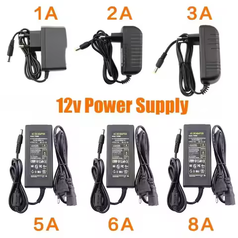 12 Volt Power Supply Regulator 5A 4A 6A 3A 1A 8A Ac Dc Adaptertransformer 220V To 12V Converter Driv