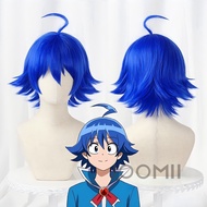 【On Hand】Iruma Kun Suzuki Iruma Cosplay Wig 40cm Short Blue Anime Event Party Photoshoot Costume Wig