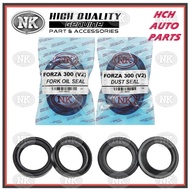 FORK OIL SEAL + DUST SEAL - HONDA - FORZA 300 ABS/ NSS 300 (V1- 51490-K04-931)/ (V2- 51490-KL8-900) 