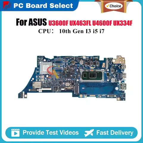 UX334FA Laptop Motherboard For ASUS ZenBook UX334FL U3600F U4600F UX463FL UX334F UX334FA Mainboard W