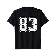 Number 83 83rd Birthday Gift Player Team Numbered Jersey T-Shirt, Regular Size