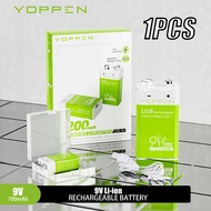 [⚡READY STOCK] YOPPEN 1.5V 3600mWh AA/AAA D  3.7v C 9V Li-Ion Bateri Rechargeable Battery Type-C USB