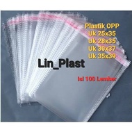 Plastik Opp Lem Baju Isi 100pcs Plastik Baju Uk 25X35 28x35 30x37 35x39 Opp Kemasan Packing Baju Bening Plastik Baju Seal Lem Opp