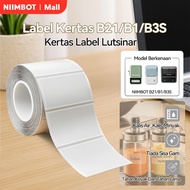 NIIMBOT B1/B21/B21PRO/B31/B3S/B4/K3 Transparent label sticker, waterproof, oil resistant, scratch re
