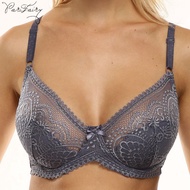 PARIFAIRY Lace Bra for Woman Sexy Bra Cup C Underwire Bra without Foam Size 34C 36C 38C 40C 42C 44C-