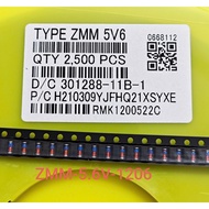 (Combo of 10) Zener Diode ZMM5V6 SMD 1206 LL34 cylindrical glass tube Zener Diode 5.6V 0.5A (Combo)