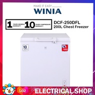 Winia 200L 1 Door 2 In 1 Chest Freezer DCF-250DFL LED Light DCF250DFL CFC Free Peti Sejuk Beku