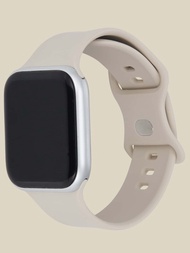 閃閃發光單色矽膠錶帶適用於Apple Watch