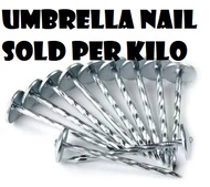 (SOLD PER KILO) G.I ROOFING NAIL 2 1/2 (PAKONG YERO) | UMBRELLA NAIL/PLUMO