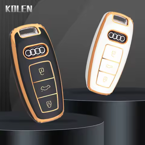 Fashion TPU Car Remote Key Case Cover Fob For Audi A6 A7 A8 C8 Q8 D5 E-Tron Protector Keyless Shell 