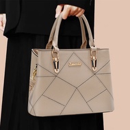 手提包handbag女士包包2024新款大气手提包中年女包妈妈斜挎包印花单肩包新款25.8.5