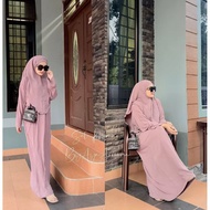 Set jubah free khimar