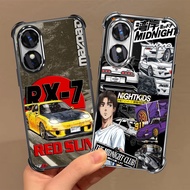 D33 Initial D TPU Case for OPPO A17 A18 A38 A78 A58 A60 5G shockproof