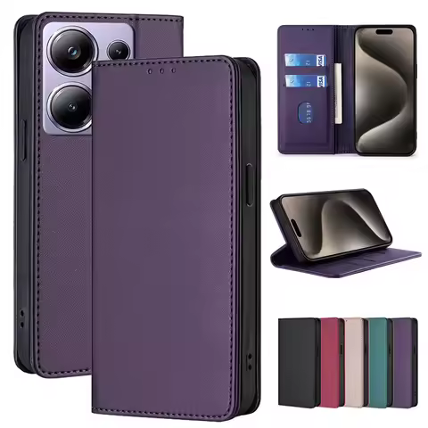 Leather Wallet Phone Case For Xiaomi POCO X6 F6 M6 C65 C61 C51 C50 C40 Mix 2S 3 4 5X 6X 8 SE Lite Pr