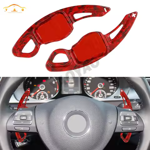 2PCS ABS Carbon Fiber Shift Paddle for VW Golf 5 MK5 GOLF 6 MK6 GTI Steering Wheel Paddle Shift Carb