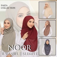 BShawl Slimfit NOOR | Shawl Curve |Bidang 45- 48 | Material Heavy Chiffon Flowy | Opacity 7/10 Wanit