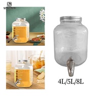 [SONONIA] Glass beverage dispenser, water dispenser, lemonade glass with lid, glass