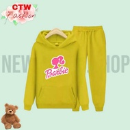 Barbie Doll Hoodie Sweater Suit/1 Set Of Children's Sweater/Size S (4-6Yrs) M (7-9Yrs) XL(10-14Yrs)