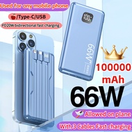 【SG Stock】66W Super Fast Charging Powerbank 100000mAh Power Bank Qc3.0 Charger Support Portable Char