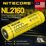 NITECORE NL2160 - 6000mAh Rechargeable 21700 Battery - ORIGINAL - Ready Stock in MALAYSIA from KEDAI