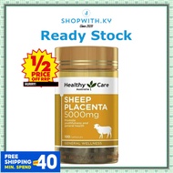 [现货+包邮 Date: 02/2026] Healthy Care Sheep Placenta 5000mg 羊胎素胶囊 ( 100 Tablet ) (Made In Australia )