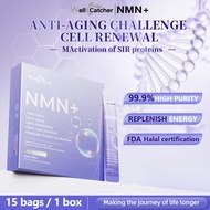 【No. 1 in Anti-Aging】Wellcatcher-NMN+Oral Solution 99% NAD+ Anti-Aging Booster Energy Booster Energy