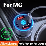 Car Phone Quick Charger For MG 400W Type C USB PD QC3.0 Four-port Fast Charging for MG ZS EV MG4 ELE