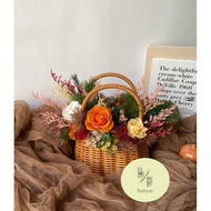 [BEFIORE] Orange Rose Eternal Petite Basket (Preserved_