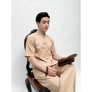 Đồ lam đi chùa bộ pháp phục nam TINHNHI sang trọng lịch sự N01