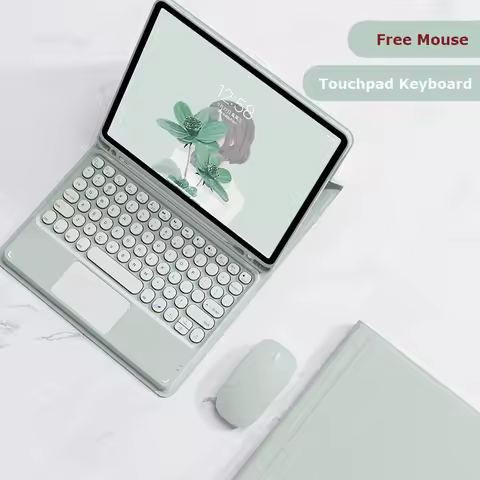 Touchpad Keyboard Case for iPad 10 2022 Air 5 6 Air 4 Case Wireless Keyboard Mouse Tablet Cover for 