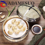 ADAMESUO Bamboo Steamer Dim Sum Gift Idea Steam Basket Kitchen Gadget Woven Bamboo Chinese Food Stea