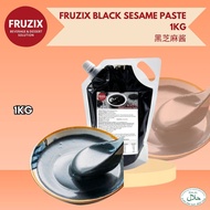 FRUZIX BLACK SESAME PASTE 1KG 黑芝麻酱 HALAL BIJAN HITAM DESSERT TOPPINGS BEVERAGE PENCUCI MULUT