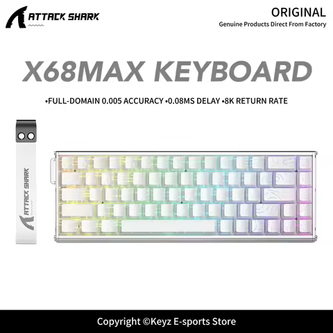 ATTACK SHARK X68MAX High-Performance Magnetic Switch Gaming Keyboard 8000Hz Wired Hot Swappable Full