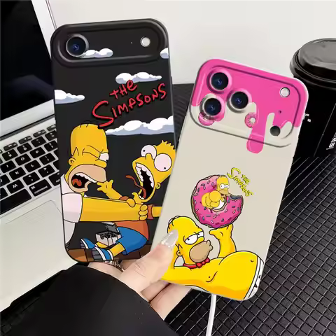 The Simpsons Cartoon TPU Phone Cover Case for Apple iPhone 17 Pro Max 13 12 Plus 16 15 Pro 11 Air 14