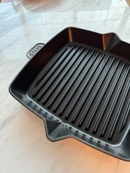 Staub 12" Cast Iron Square Pan/Grill Pan 灰色有柄琺瑯鑄鐵燒烤盤