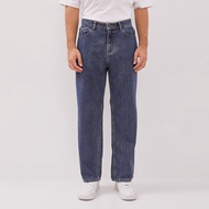DUST Celana High Loose Jeans Ananta Medium Blue Comfease (DM.3903)