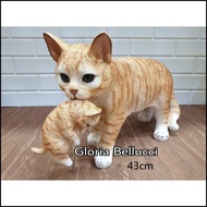 Patung Pajangan Miniatur Kucing Jumbo Gigit Anak Persia Anggora