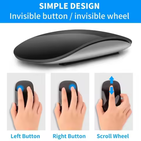 Wireless Mouse Silent Multi Arc Touch Bluetooth-Compatible 5.0 Mice For Laptop Ipad Mac PC Macbook U
