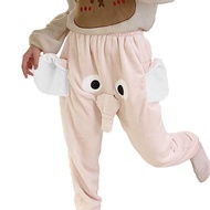 WGB Warm Flannel Lounge Pants with 3D Elephant Trunk Cute Cartoon Pajama Trousers