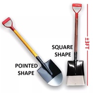 Gardening Spade Shovel Flat Sharp With Wooden Handle